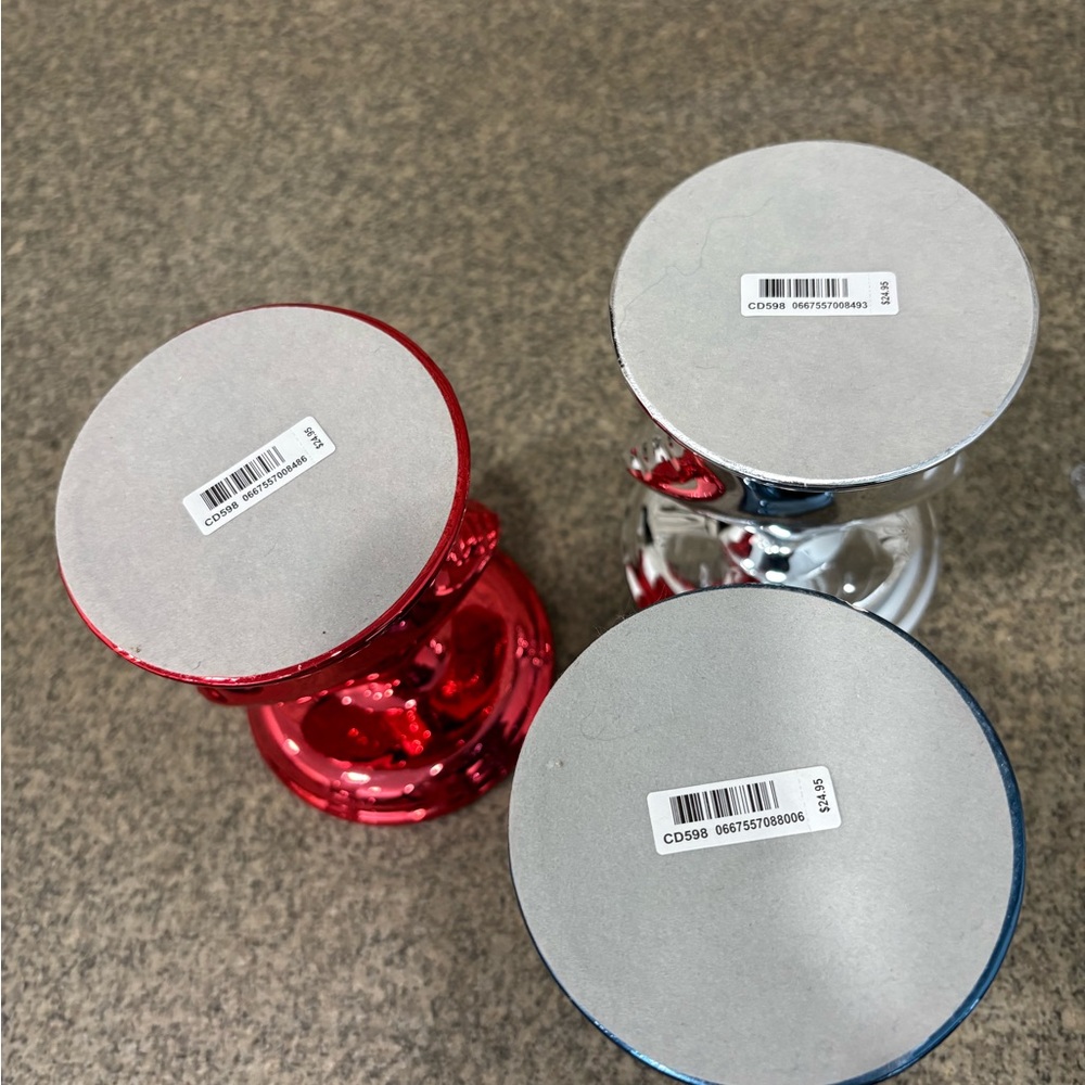 NWT Bath & Body Works Red, White, & Blue Single Wick Star Holders (3pc Bundle) - Picture 6 of 8